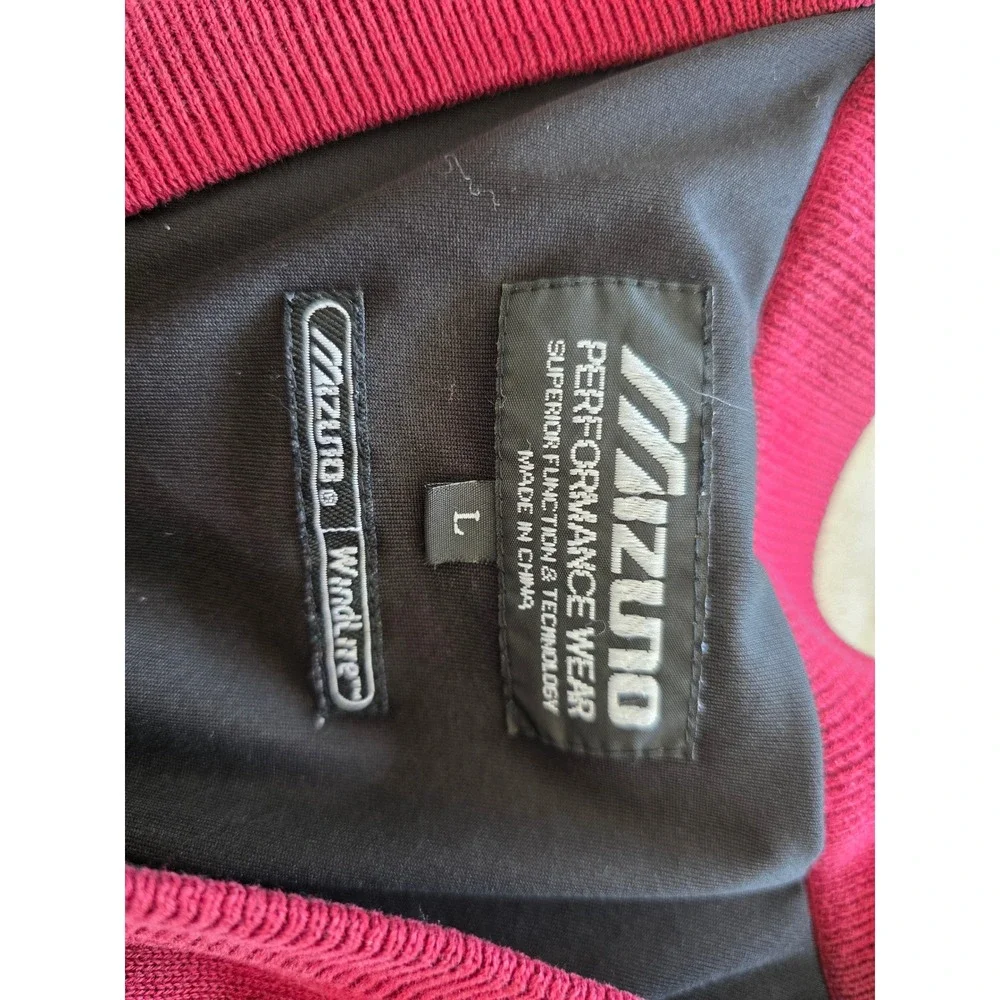 Mizuno Performance Wear V Neck‎ Sweater Vest Men's Large Burgundy Golf Casual